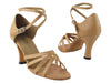 Beige brown ballroom shoes