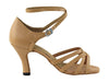 Brown beige ballroom dance shoe: elegant and comfortable footwear for dancers