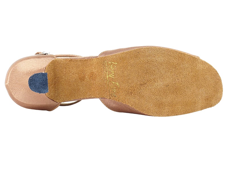 Brown satin ballroom shoes 