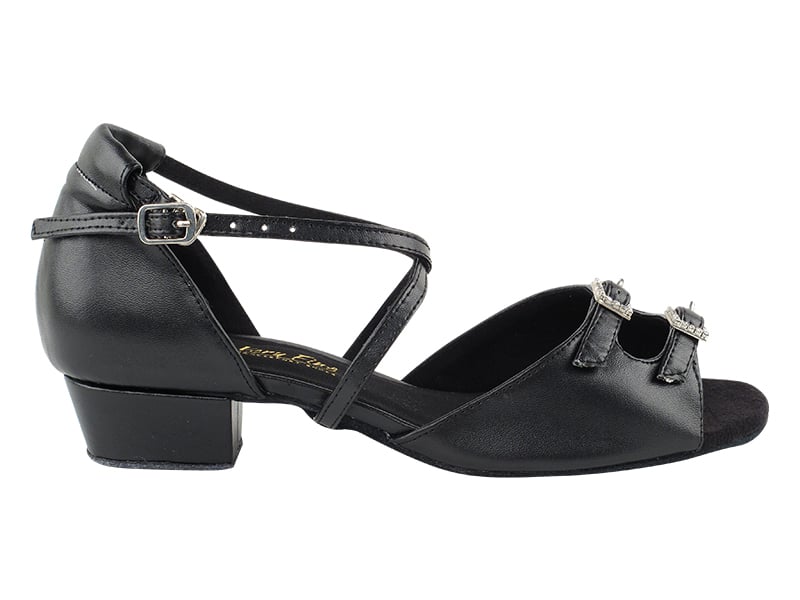 Elegant dance shoes in black leather, combining style with durability