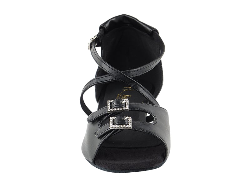 Elegant dance shoes in black leather, combining style with durability