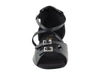 Elegant dance shoes in black leather, combining style with durability