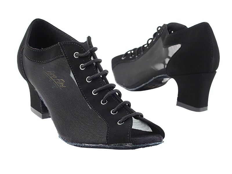 Black nubuck ballroom men's shoes for a sleek and comfortable dance experience