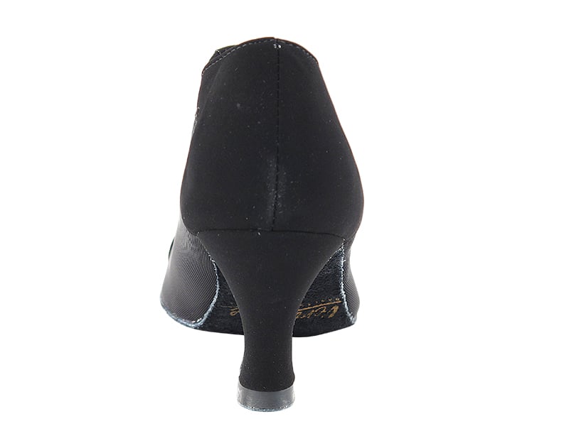 Black nubuck ballroom men's shoes for a sleek and comfortable dance experience