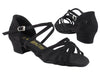 Sleek women's ballroom footwear in black nubuck material