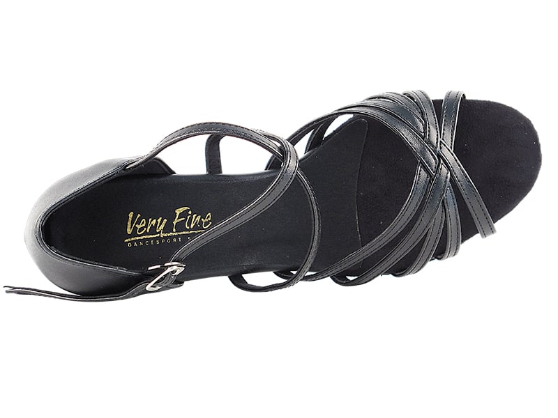 Stylish black leather dance shoes, providing support and comfort