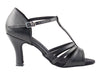 Stylish black leather ballroom shoes