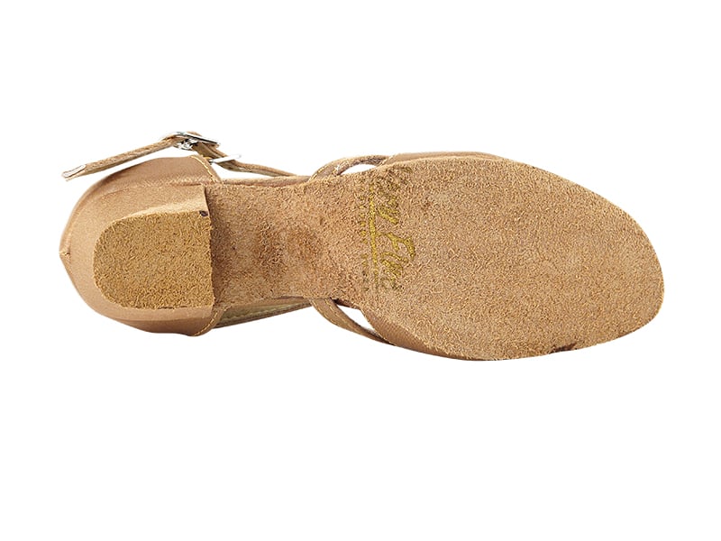 Brown satin dance shoes: Perfect for ballroom performances