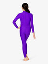 Child Mock Neck Long Sleeve Purple Unitard