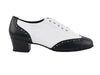 Leather ballroom dance shoes in black and white: Sleek and versatile