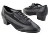 Black leather ballroom shoes