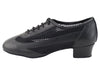 Black leather dance shoes