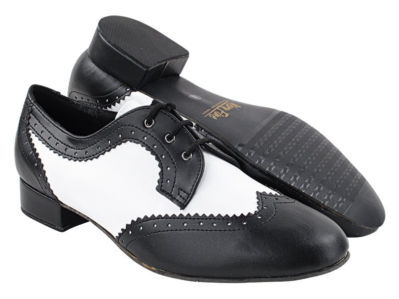 Black and white swing shoes for dancers