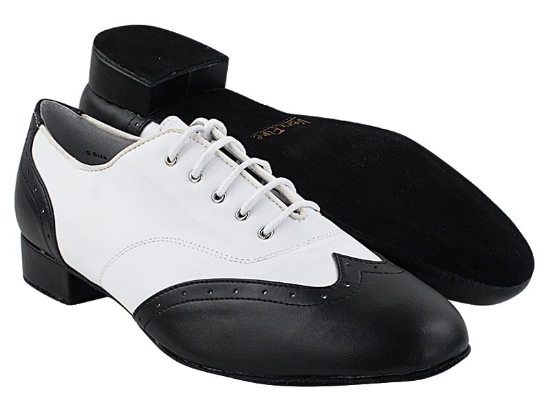 Contrasting black and white swing shoes