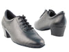 Sleek black leather shoes designed for dancers' comfort