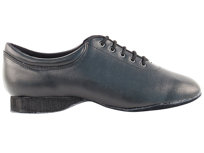 Black leather dance shoes for performers