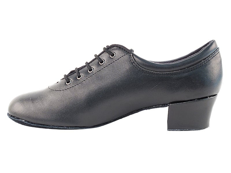 Classic black leather dance footwear for versatile use