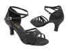 wide black satin heels for ballroom dancing