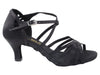 Sophisticated black heels featuring smooth satin finish