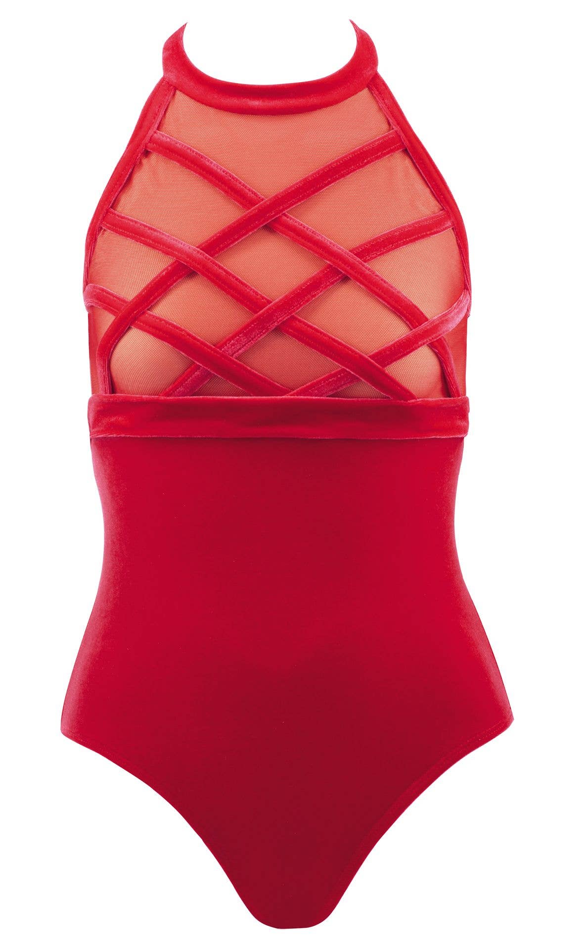 Harper Velvet Red Leotard