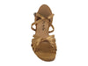 Stylish dance shoes in brown satin