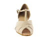 Elegant tan leather dance shoes for ballroom