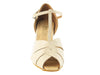 Elegant tan leather dance shoes for ballroom