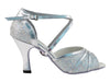 Silver Sparklenet Ballroom Heels with Elegant Design