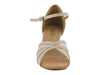 Sophisticated Tan Leather Dance Shoes with Mesh Detail