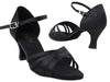 Black Satin Ballroom Dance Heels