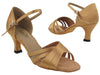 Brown Satin Ballroom Dance Heels