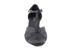 Black Satin Dance Shoes for Ballroom