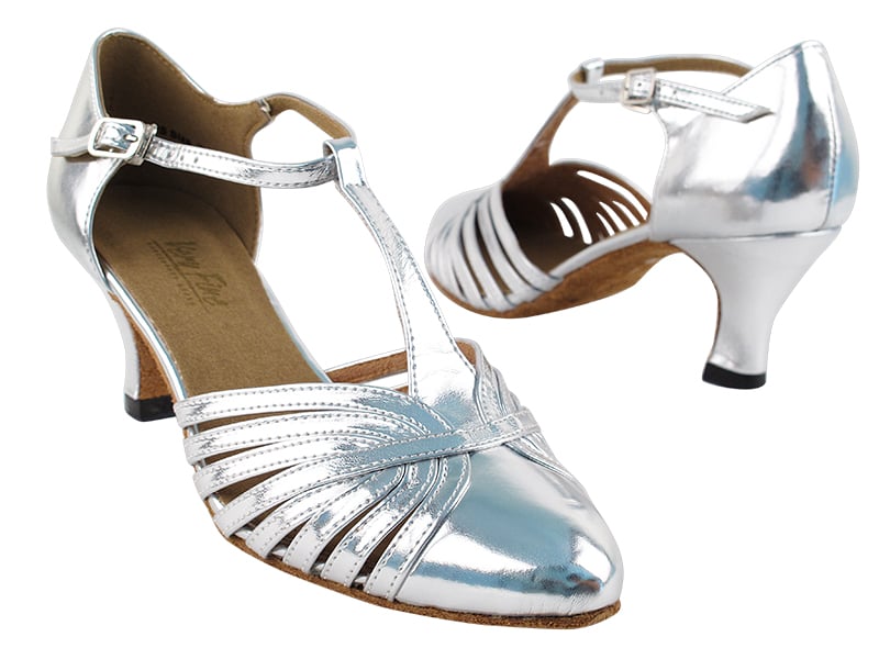 Silver Leather Ballroom Dance heels