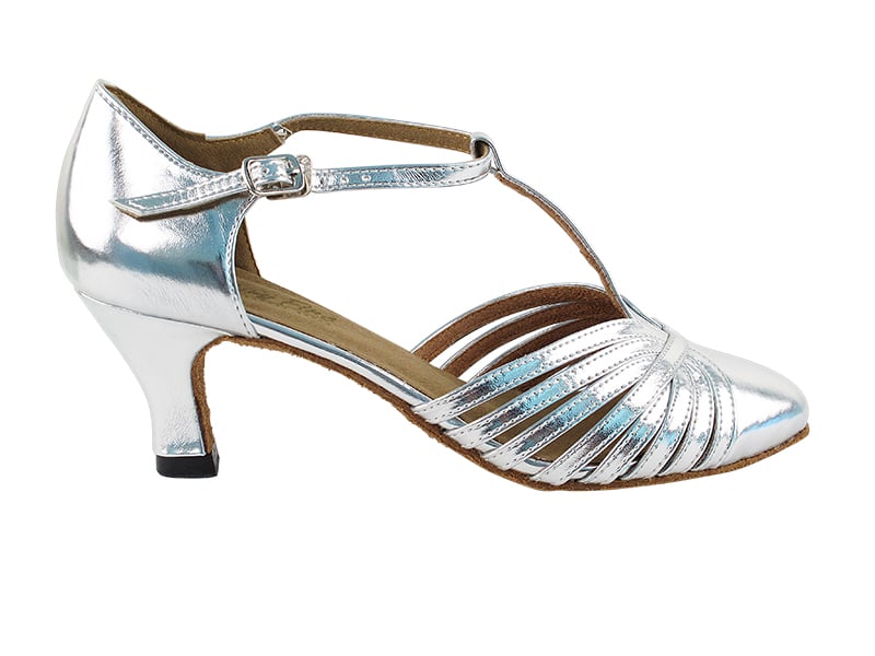 Silver Leather Ballroom Dance Heels