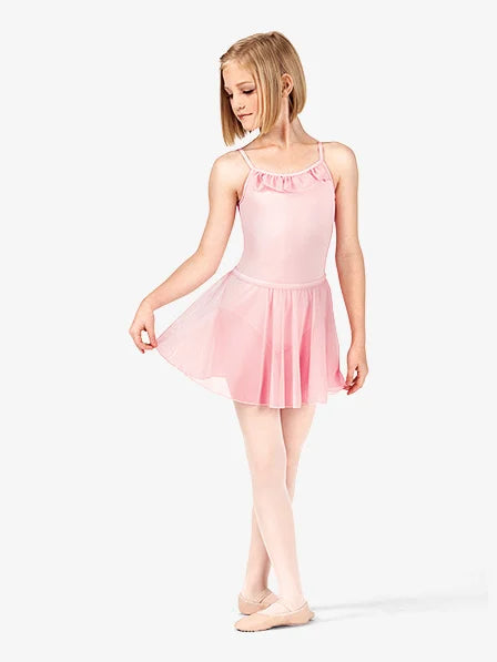 Girls Pull-On Mesh Pink Skirt