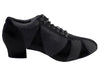 Black Dance Shoes with Nubuck and Knit Mesh