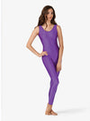 Adult Scoop Neck Nylon Tank Purple Unitard