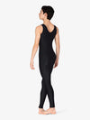 Adult Scoop Neck Nylon Tank Black Unitard