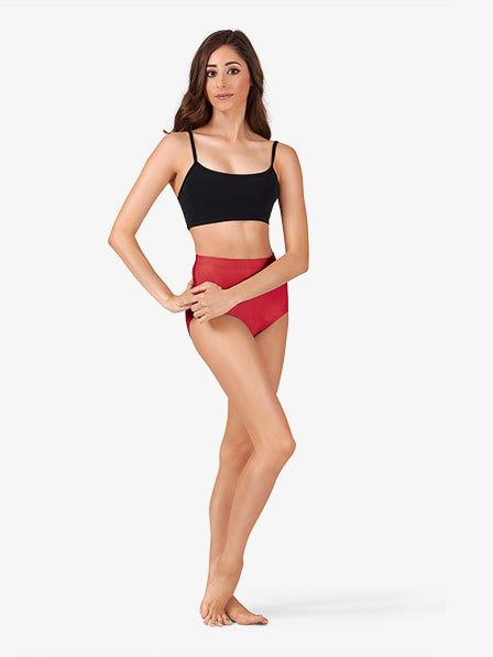 Adult High-Waist Dance Red Brief