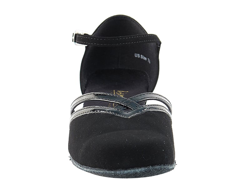 Classic Black Ballroom Shoes featuring Nubuck and Trim