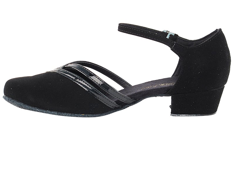 Classic Black Ballroom Shoes featuring Nubuck and Trim