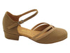 Brown Nubuck Dance Shoes featuring Trim Detail