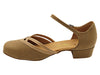 Classic Brown Nubuck and Beige Brown Trim Ballroom Shoes