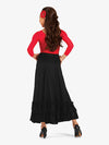 Girls Flamenco Black Ballroom Skirt