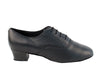 Black Leather Dance Shoes with Wide Fit