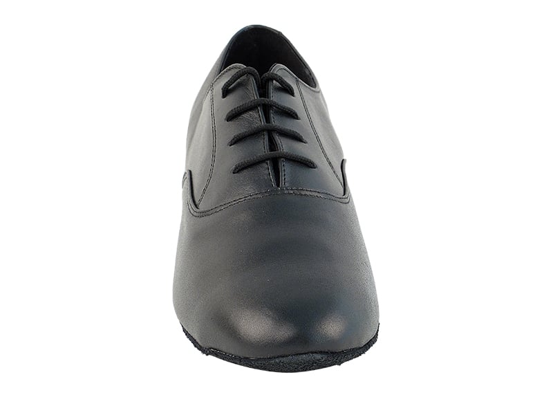 Black Leather Dance Shoes with Wide Fit