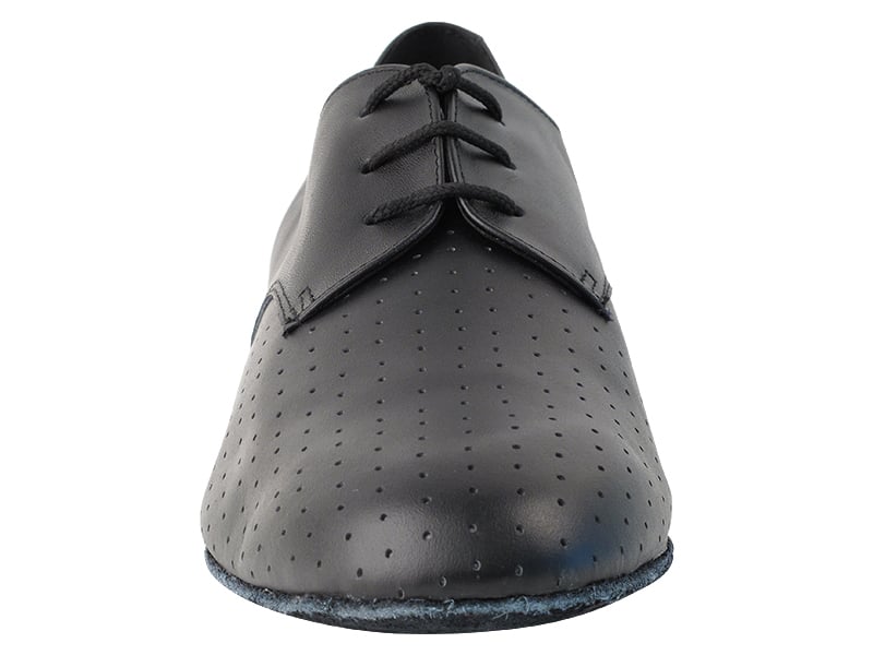 Black Dance Shoes with Perforated Design