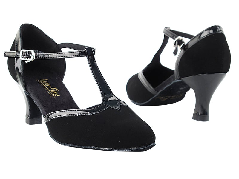 Black Nubuck & Black Trim Dance heels