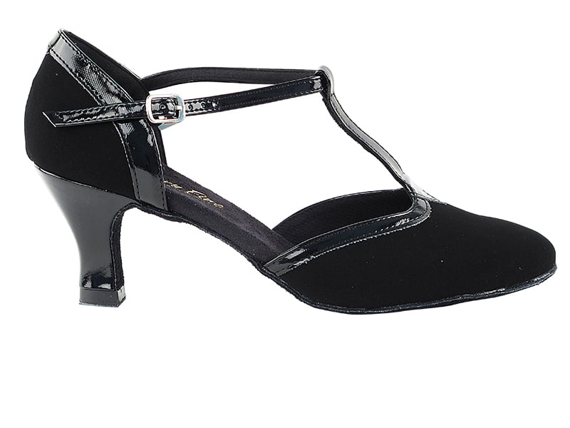 Black Nubuck & Black Trim Dance heels