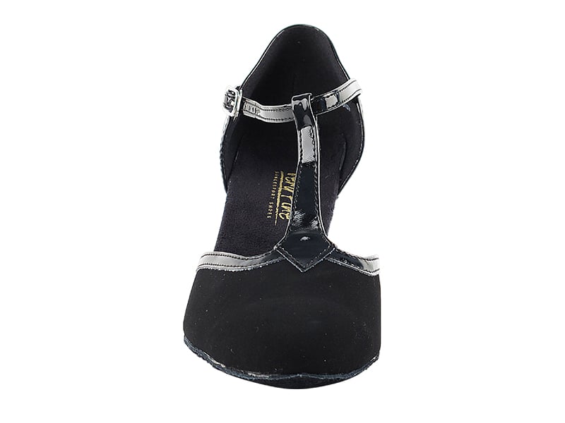 Black Nubuck Dance Shoes with Trim